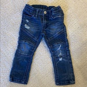 Kid’s moto distressed jeans